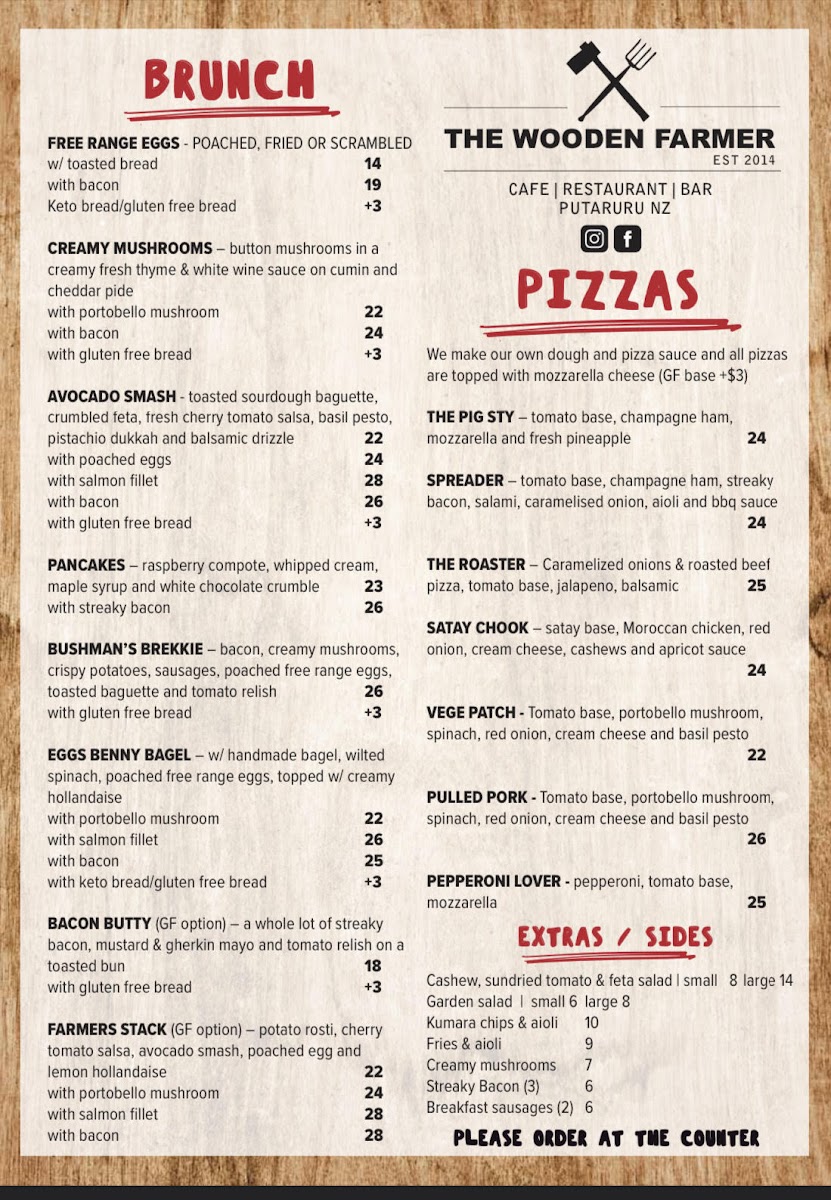 Menu The Wooden Farmer-1